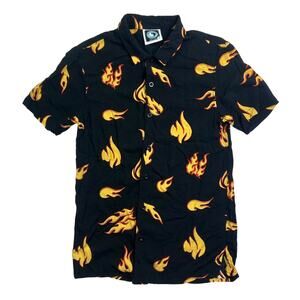 T&C Surf Designs Flame Hawaiian Short-Sleeve Button-Up Shirt